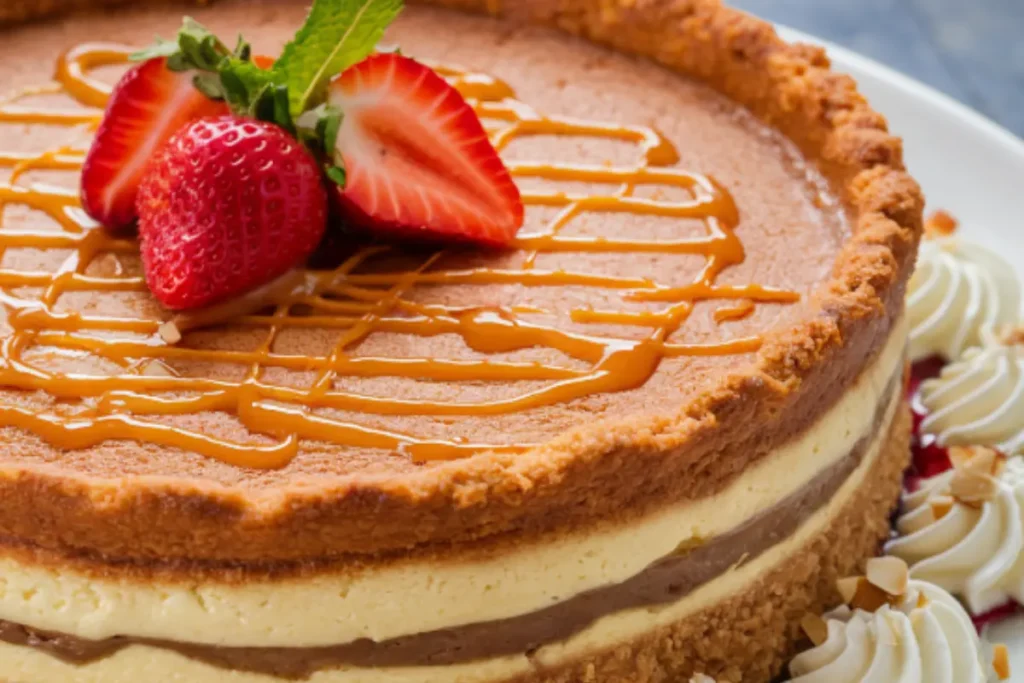 Almond crust cheesecake